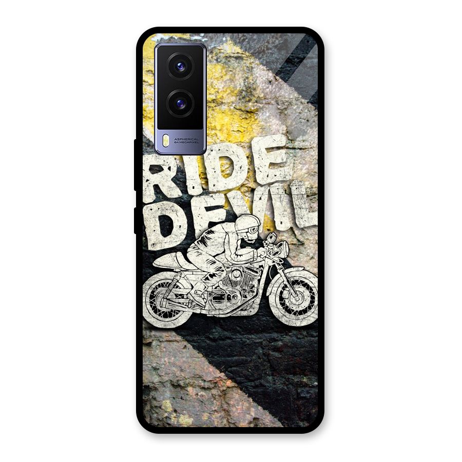 Ride Devil Glass Back Case for Vivo V21e 5G
