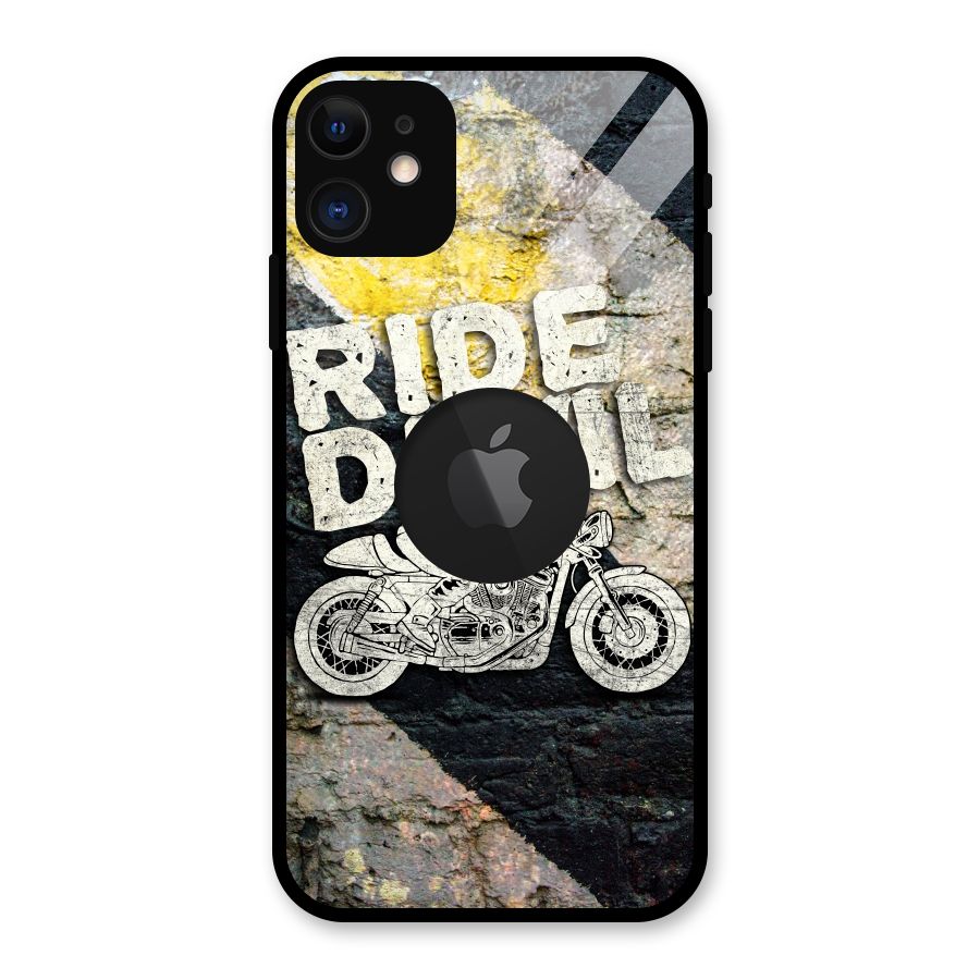 Ride Devil Glass Back Case for iPhone 11 Logo Cut