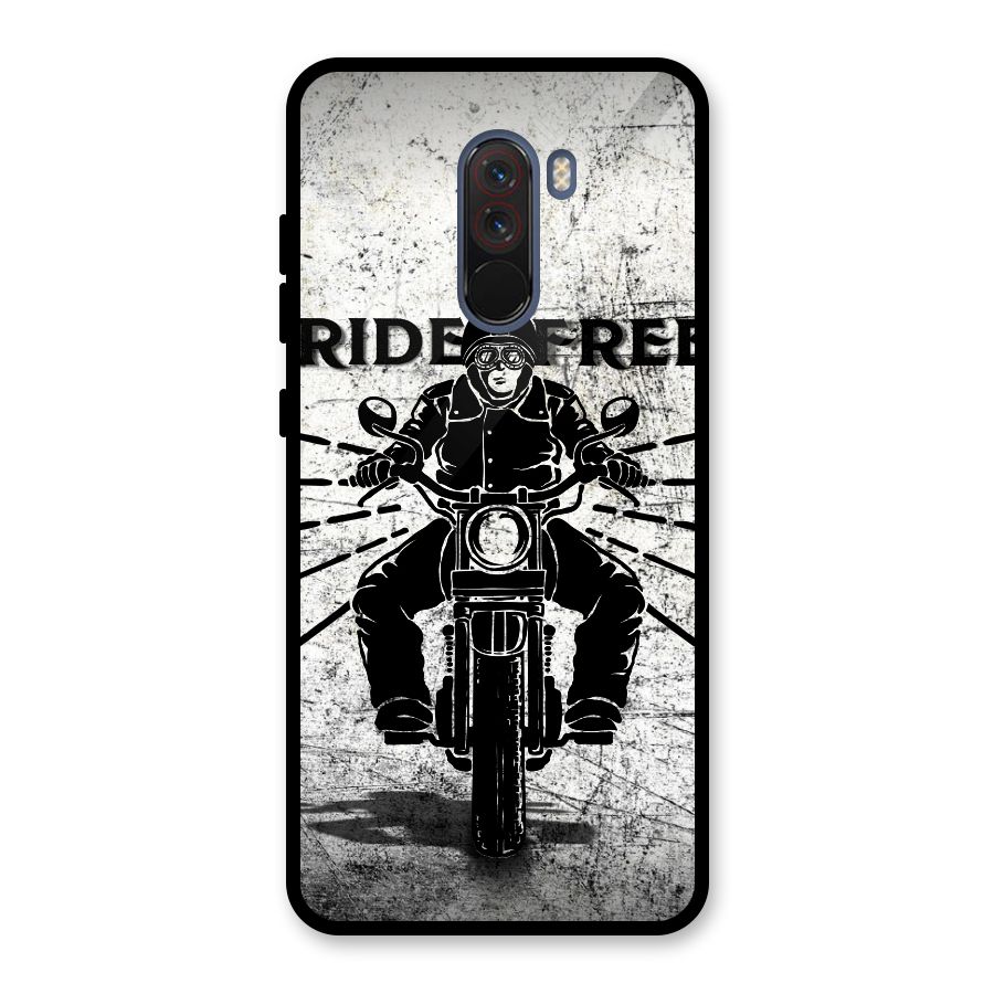 Ride Free Glass Back Case for Poco F1