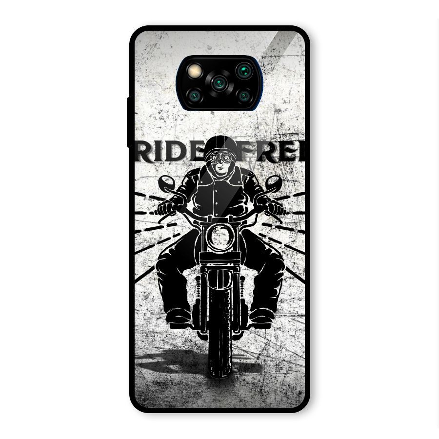 Ride Free Glass Back Case for Poco X3 Pro
