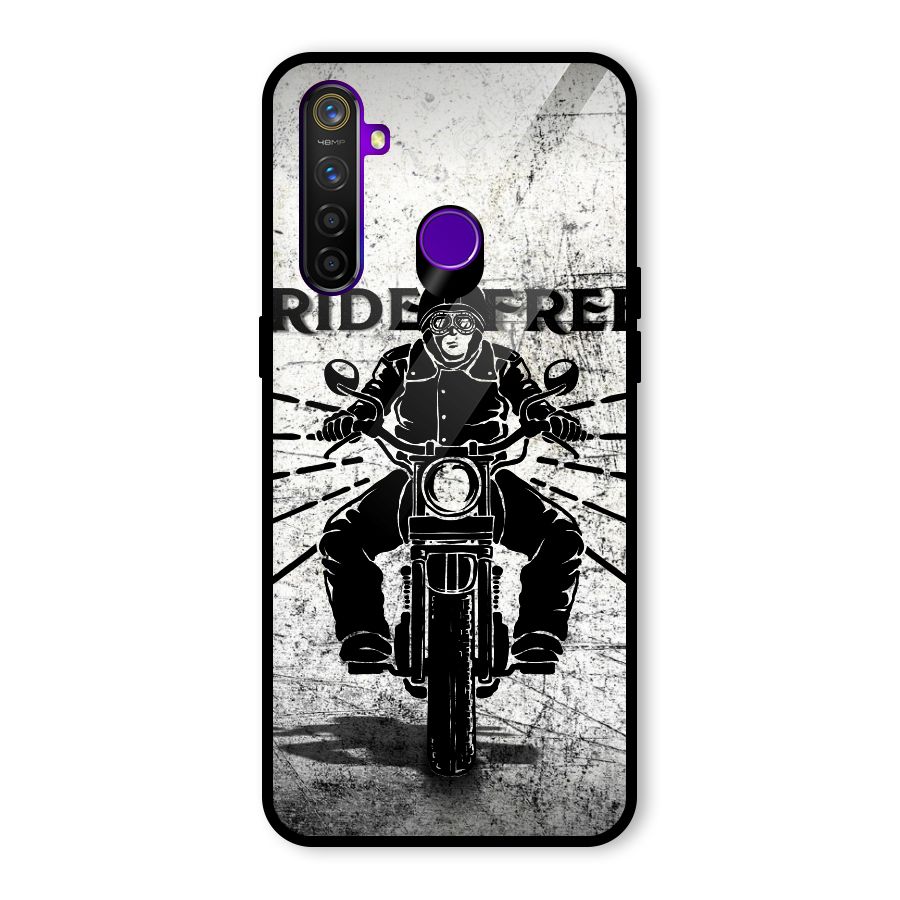 Ride Free Glass Back Case for Realme 5 Pro
