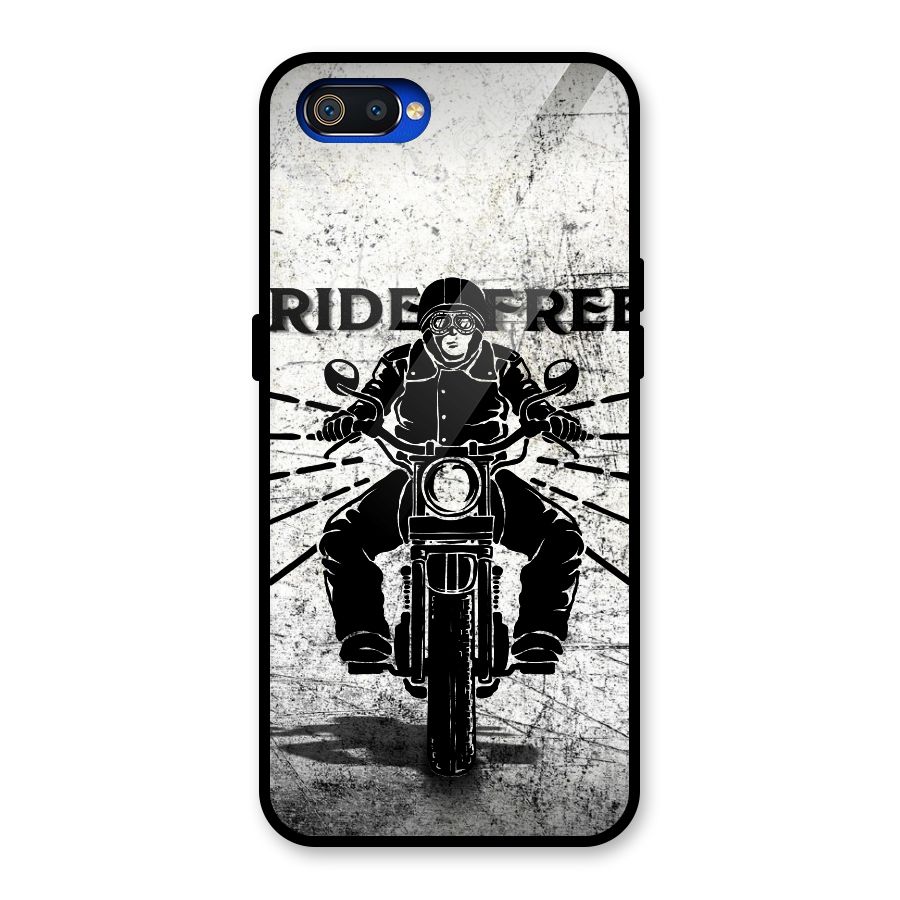 Ride Free Glass Back Case for Realme C2