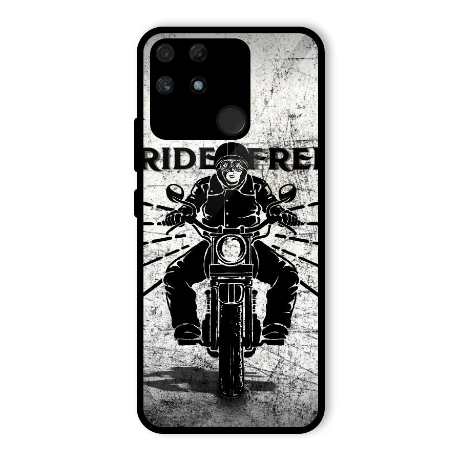 Ride Free Glass Back Case for Realme Narzo 50A