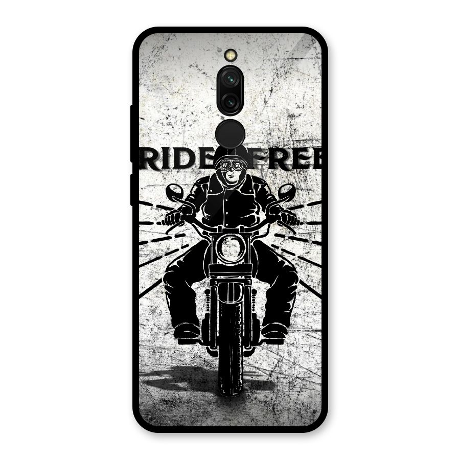 Ride Free Glass Back Case for Redmi 8
