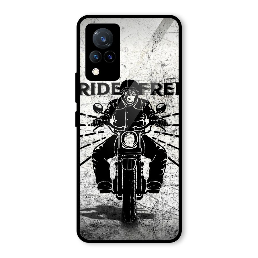 Ride Free Glass Back Case for Vivo V21 5G