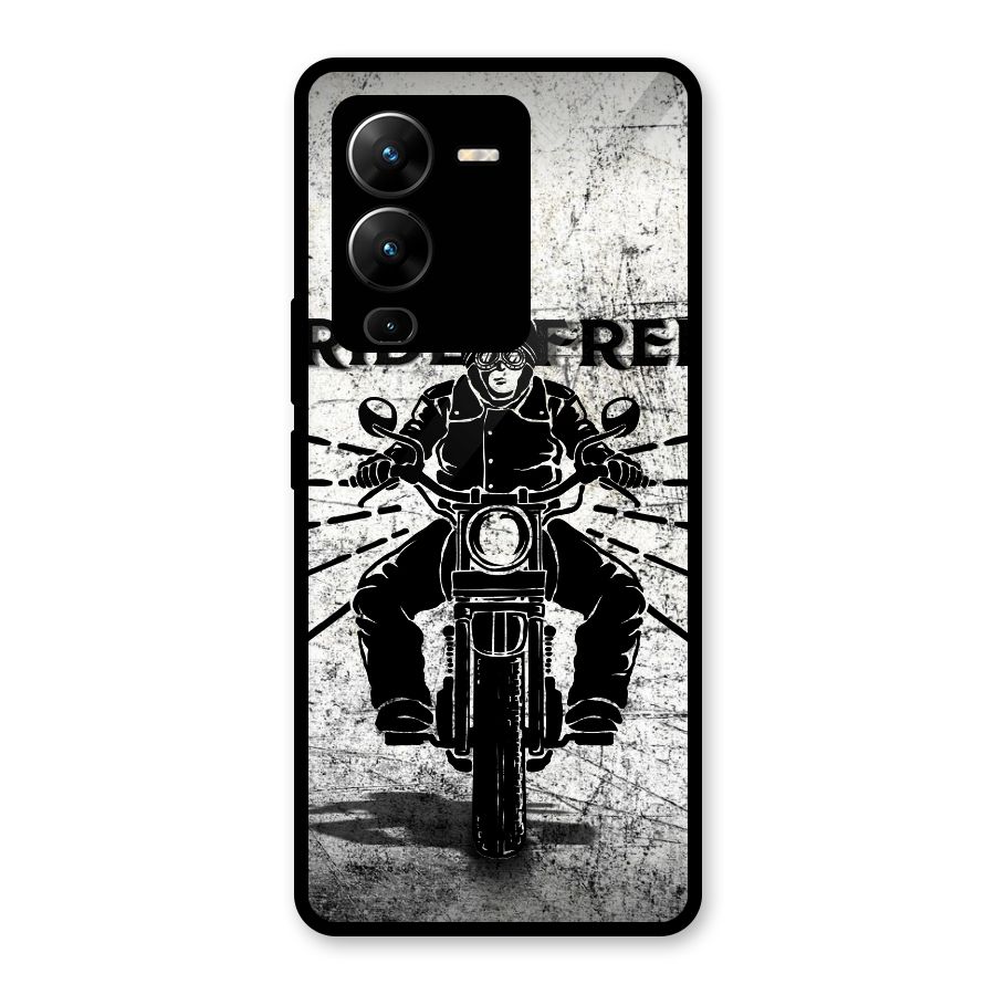 Ride Free Glass Back Case for Vivo V25 Pro