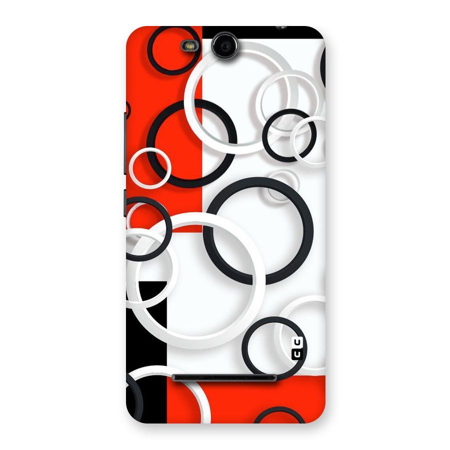 Rings Abstract Back Case for Micromax Canvas Juice 3 Q392