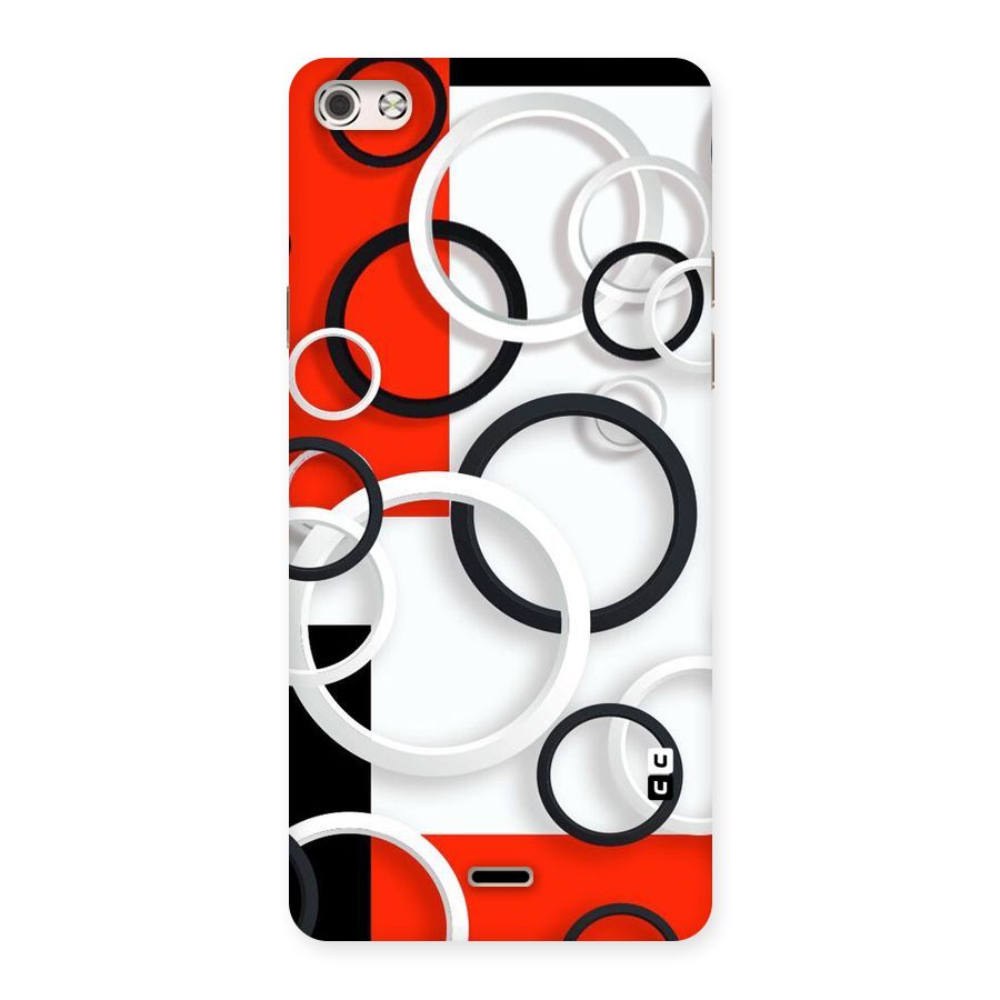 Rings Abstract Back Case for Micromax Canvas Silver 5
