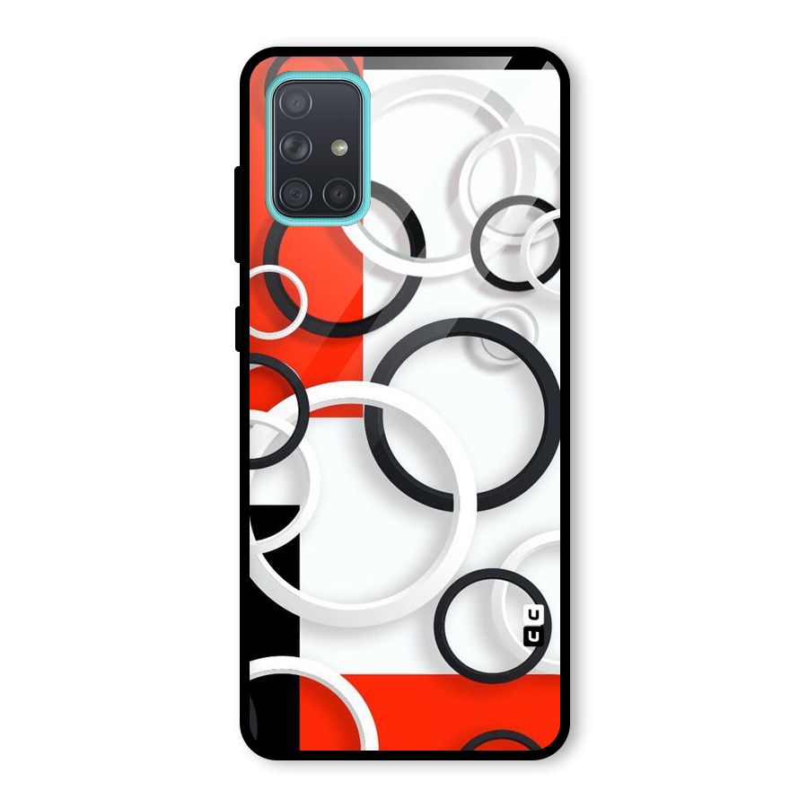 Rings Abstract Glass Back Case for Galaxy A71