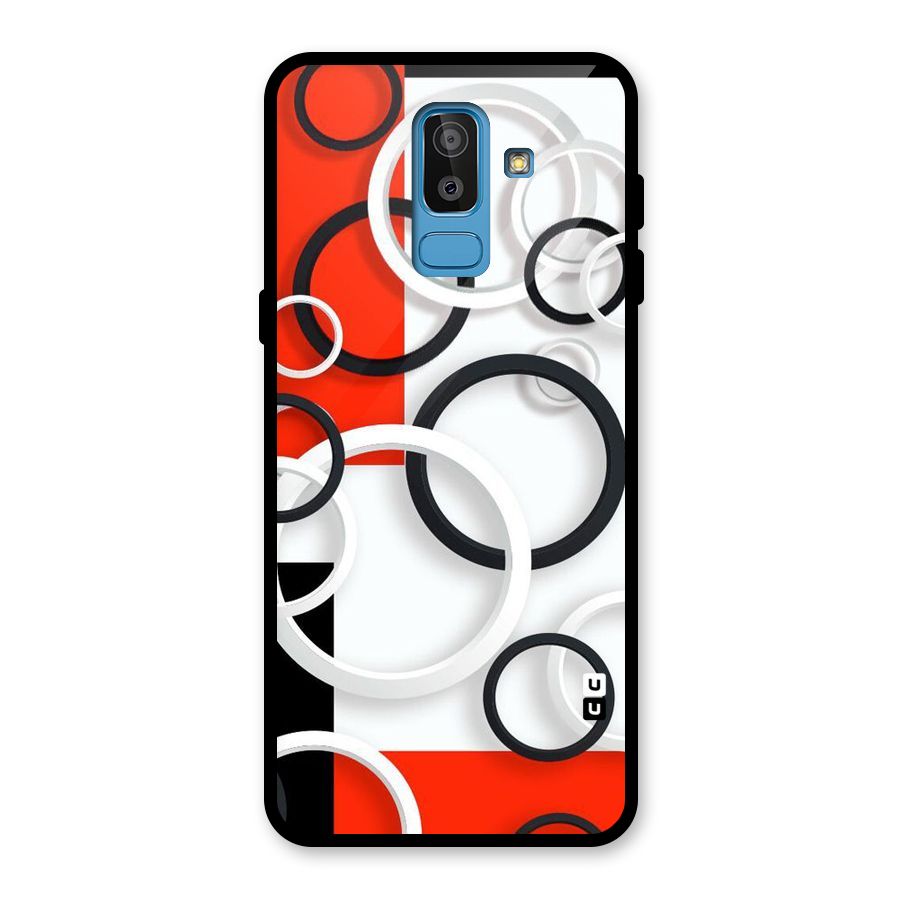 Rings Abstract Glass Back Case for Galaxy J8