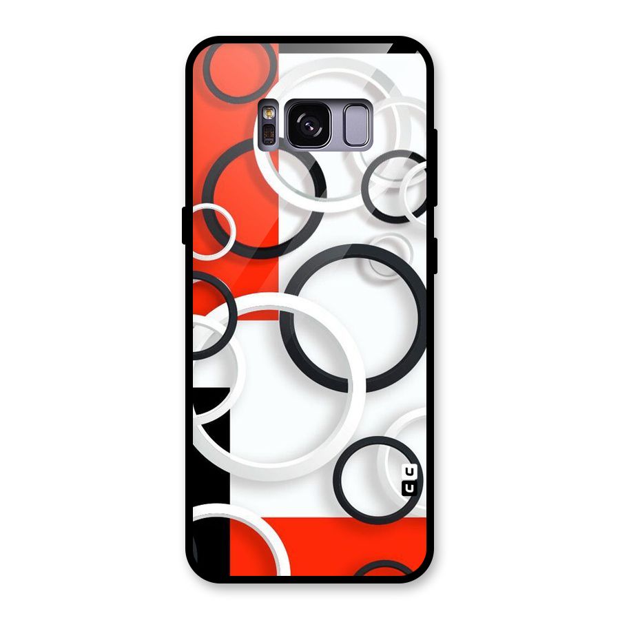 Rings Abstract Glass Back Case for Galaxy S8