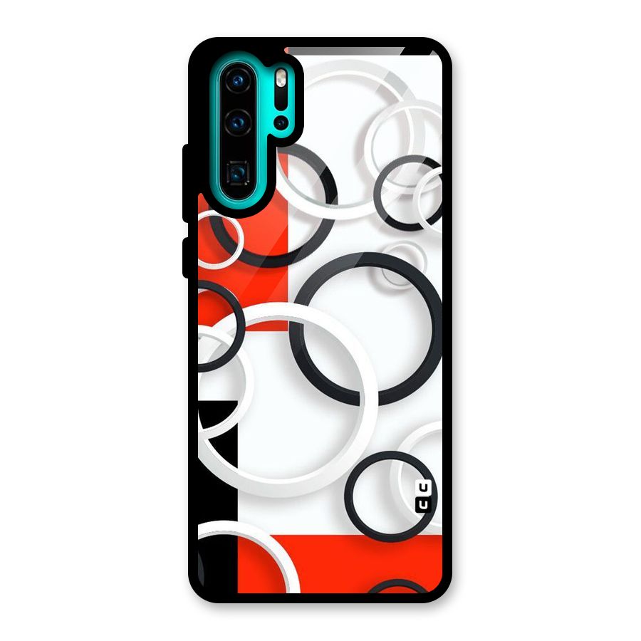 Rings Abstract Glass Back Case for Huawei P30 Pro