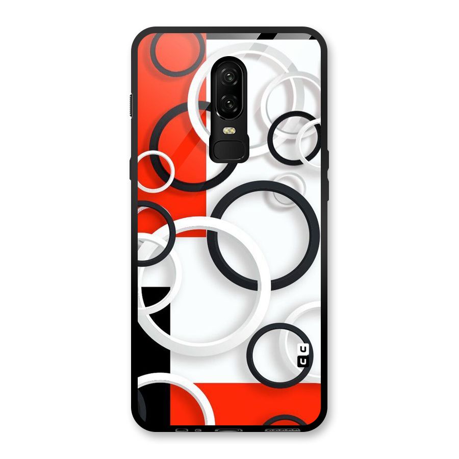 Rings Abstract Glass Back Case for OnePlus 6