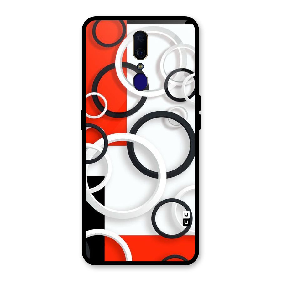 Rings Abstract Glass Back Case for Oppo F11