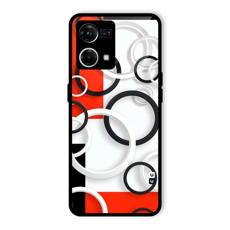 Rings Abstract Glass Back Case for Oppo F21 Pro 4G