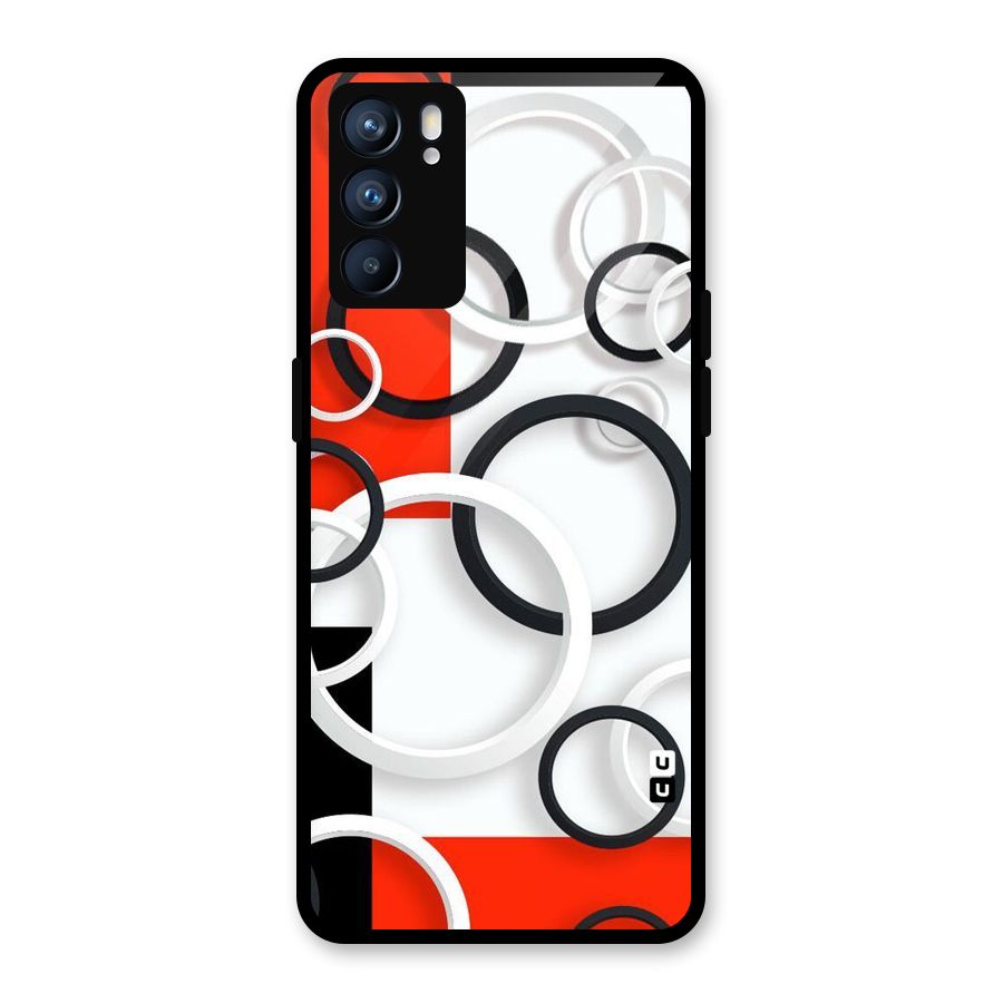 Rings Abstract Glass Back Case for Oppo Reno6 5G