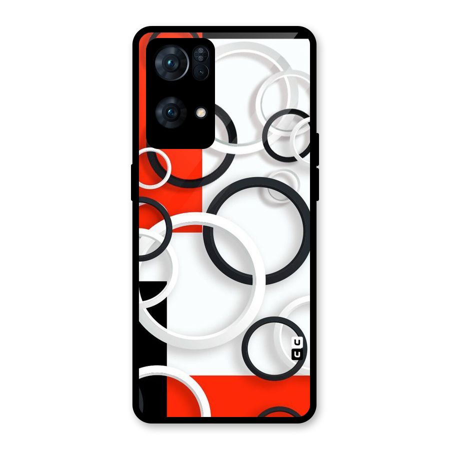Rings Abstract Glass Back Case for Oppo Reno7 Pro 5G