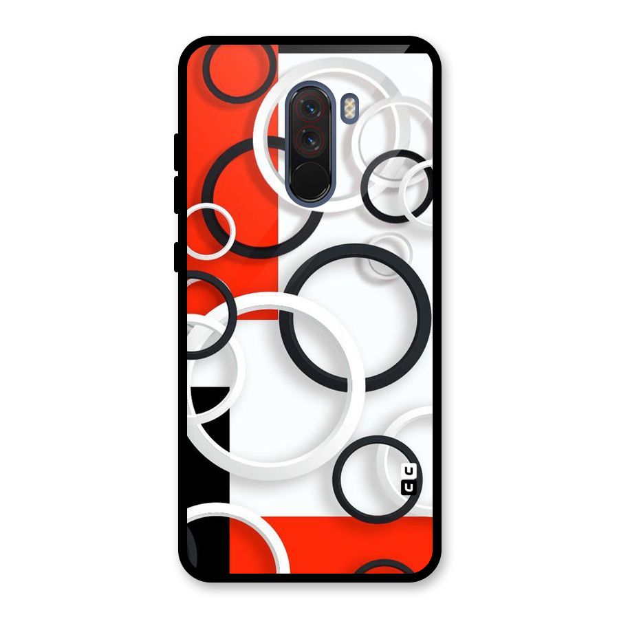 Rings Abstract Glass Back Case for Poco F1