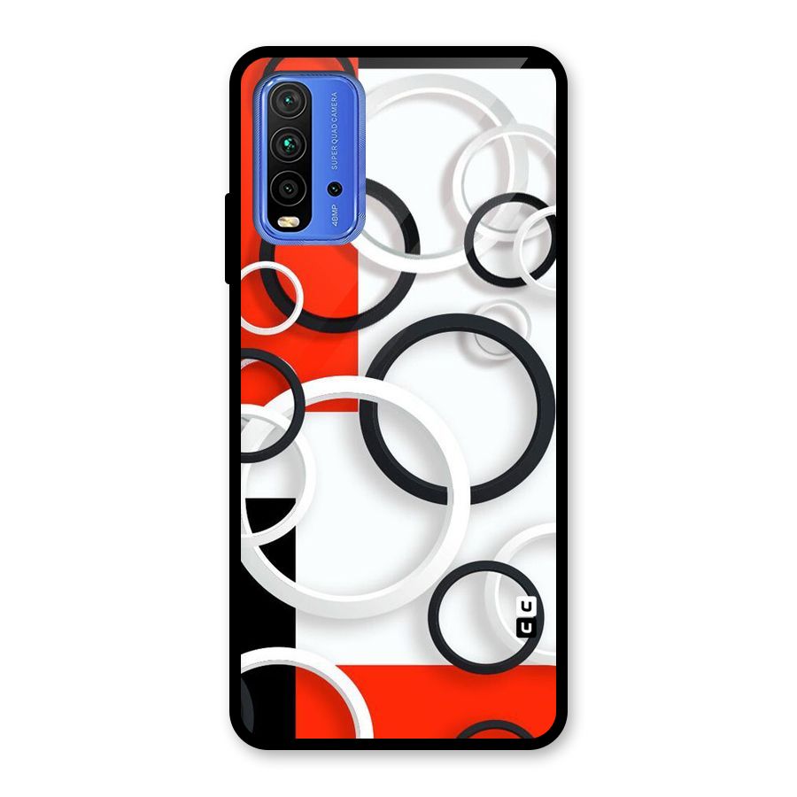 Rings Abstract Glass Back Case for Redmi 9 Power