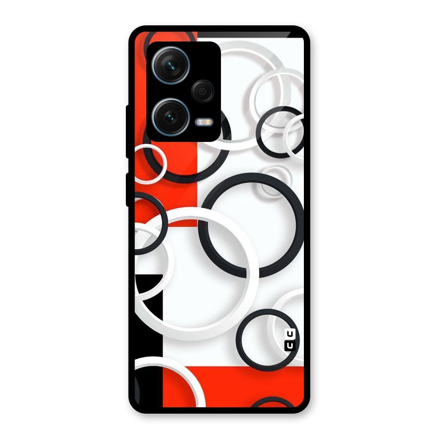 Rings Abstract Glass Back Case for Redmi Note 12 Pro Plus 5G