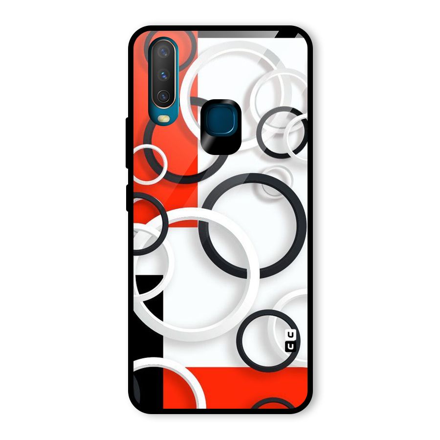 Rings Abstract Glass Back Case for Vivo U10