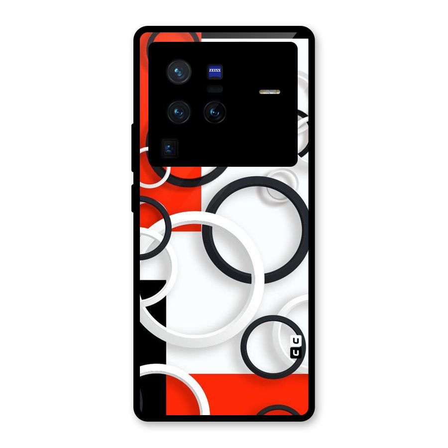 Rings Abstract Glass Back Case for Vivo X80 Pro