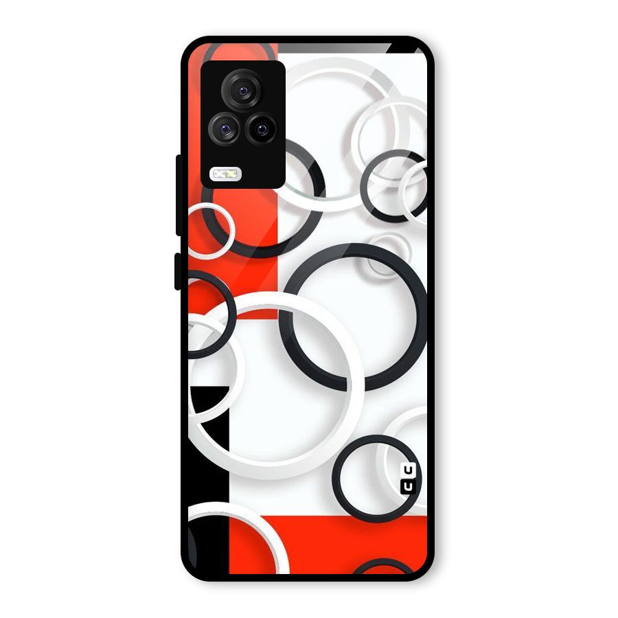 Rings Abstract Glass Back Case for Vivo iQOO 7 Legend 5G