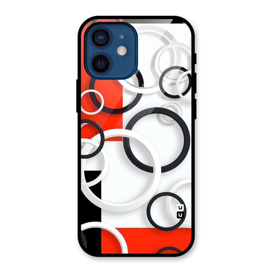 Rings Abstract Glass Back Case for iPhone 12 Mini