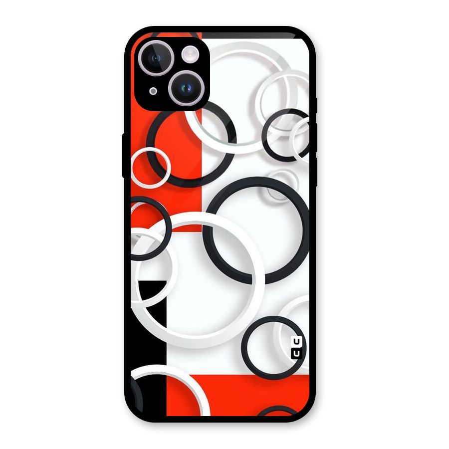 Rings Abstract Glass Back Case for iPhone 14 Plus