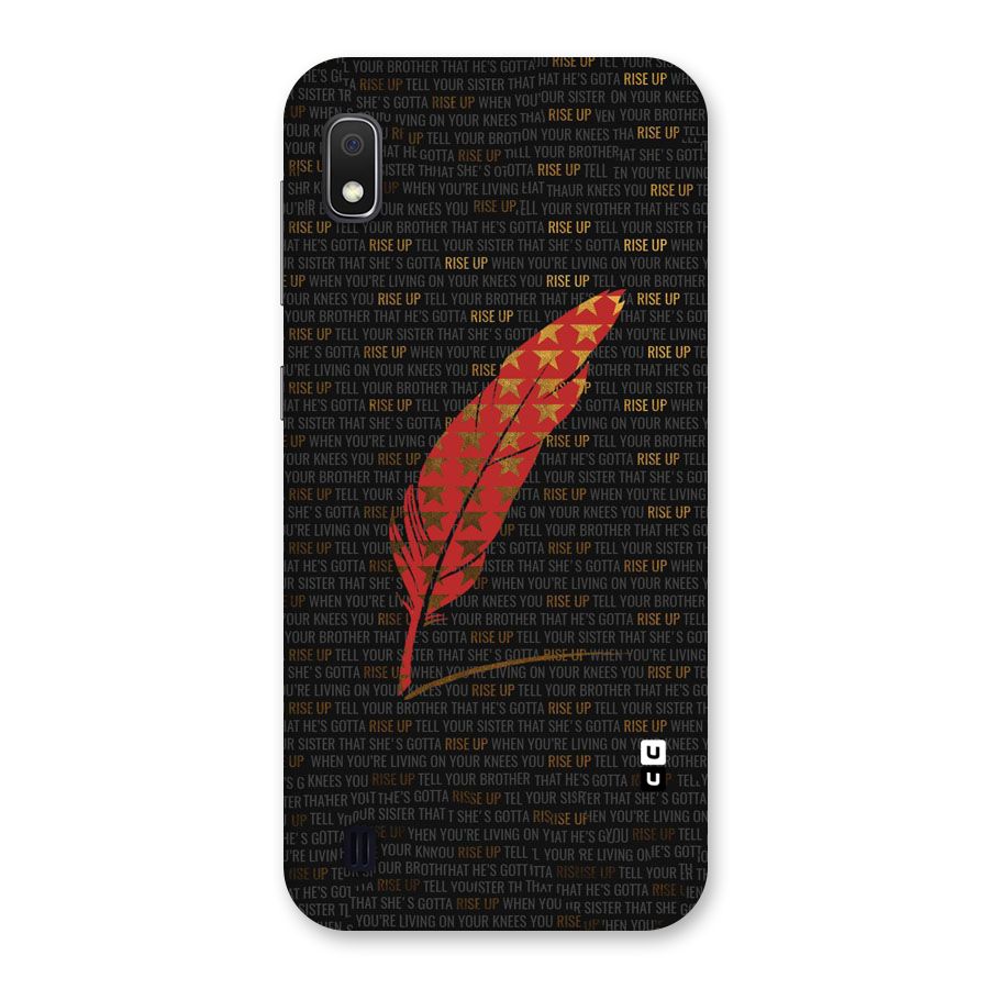 Rise Up Feather Back Case for Galaxy A10