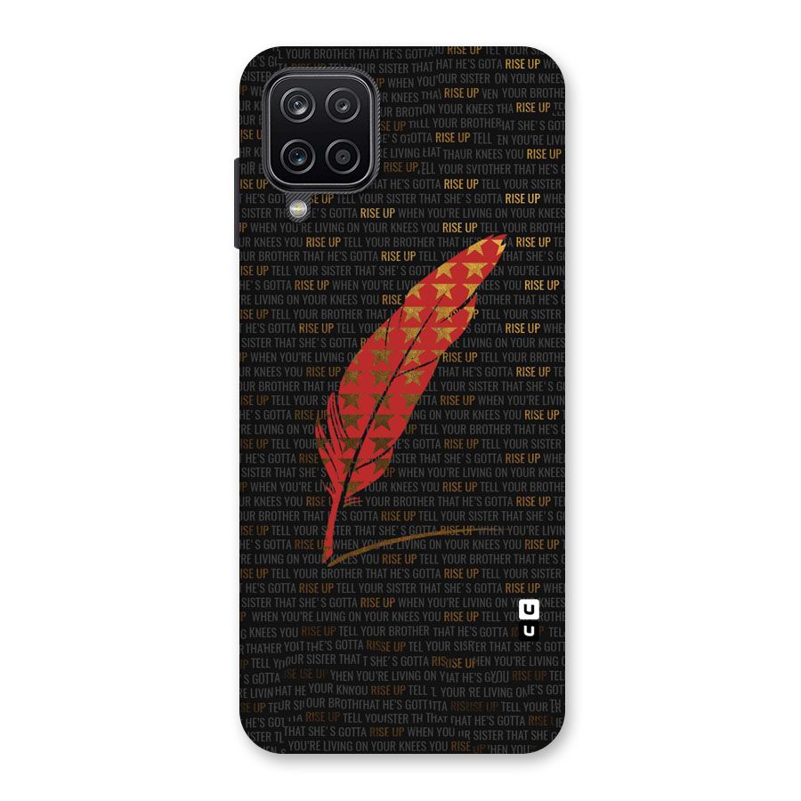 Rise Up Feather Back Case for Galaxy A12