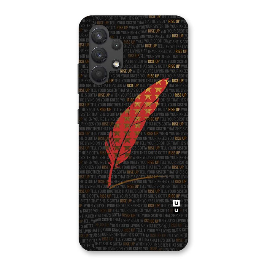 Rise Up Feather Back Case for Galaxy A32