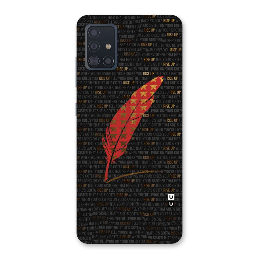 Rise Up Feather Back Case for Galaxy A51