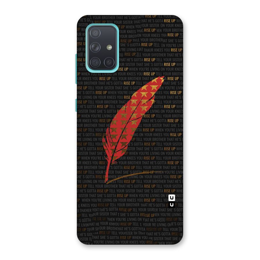 Rise Up Feather Back Case for Galaxy A71