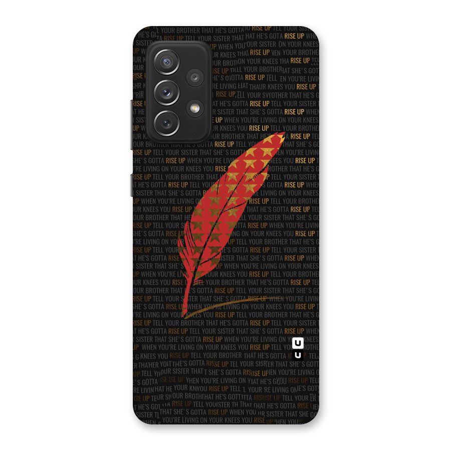 Rise Up Feather Back Case for Galaxy A72