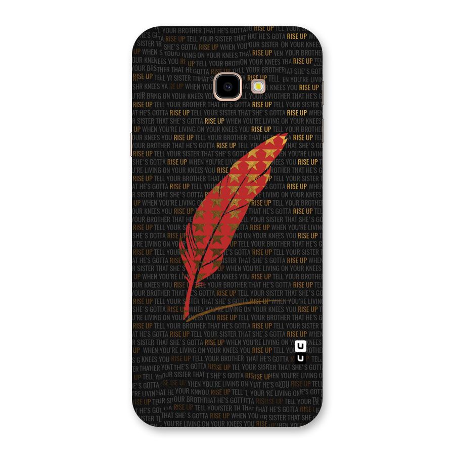 Rise Up Feather Back Case for Galaxy J4 Plus
