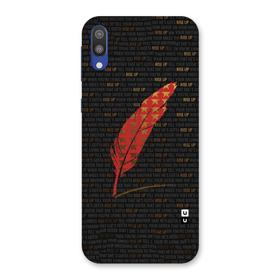 Rise Up Feather Back Case for Galaxy M10