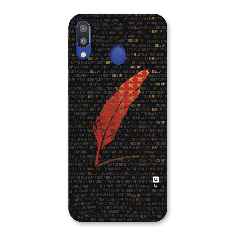 Rise Up Feather Back Case for Galaxy M20