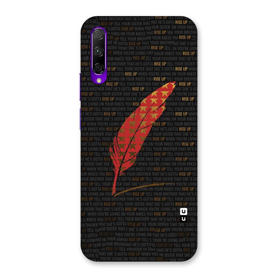 Rise Up Feather Back Case for Honor 9X Pro