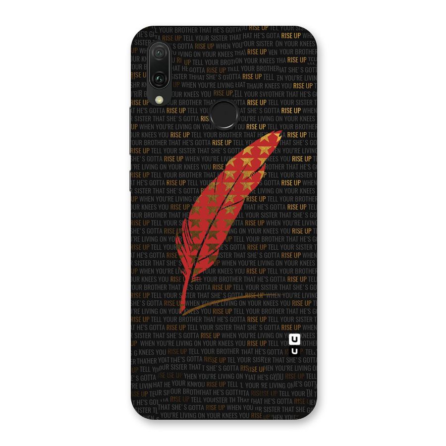 Rise Up Feather Back Case for Huawei Y9 (2019)