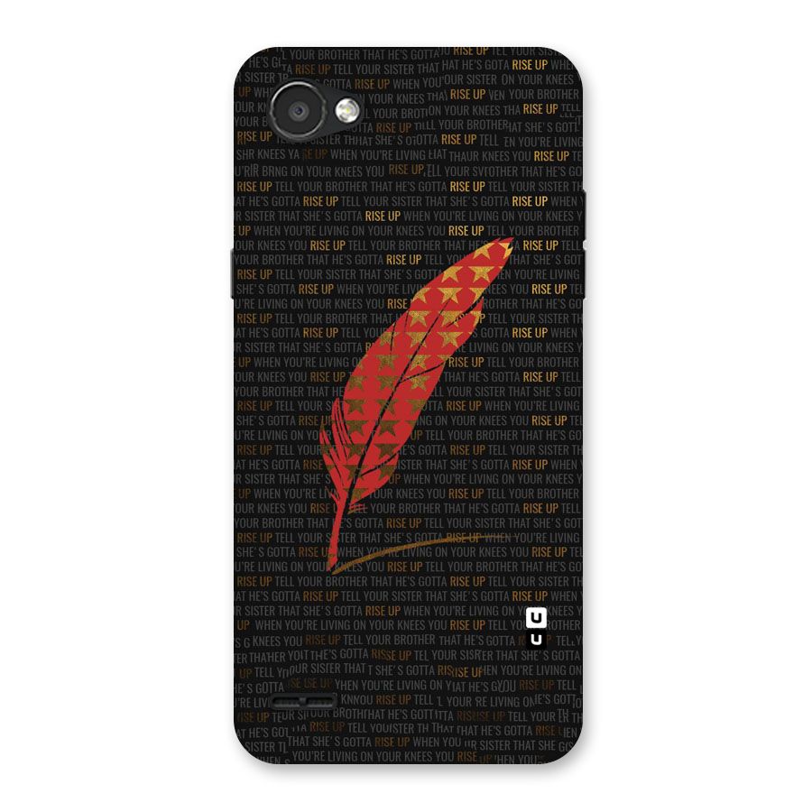 Rise Up Feather Back Case for LG Q6