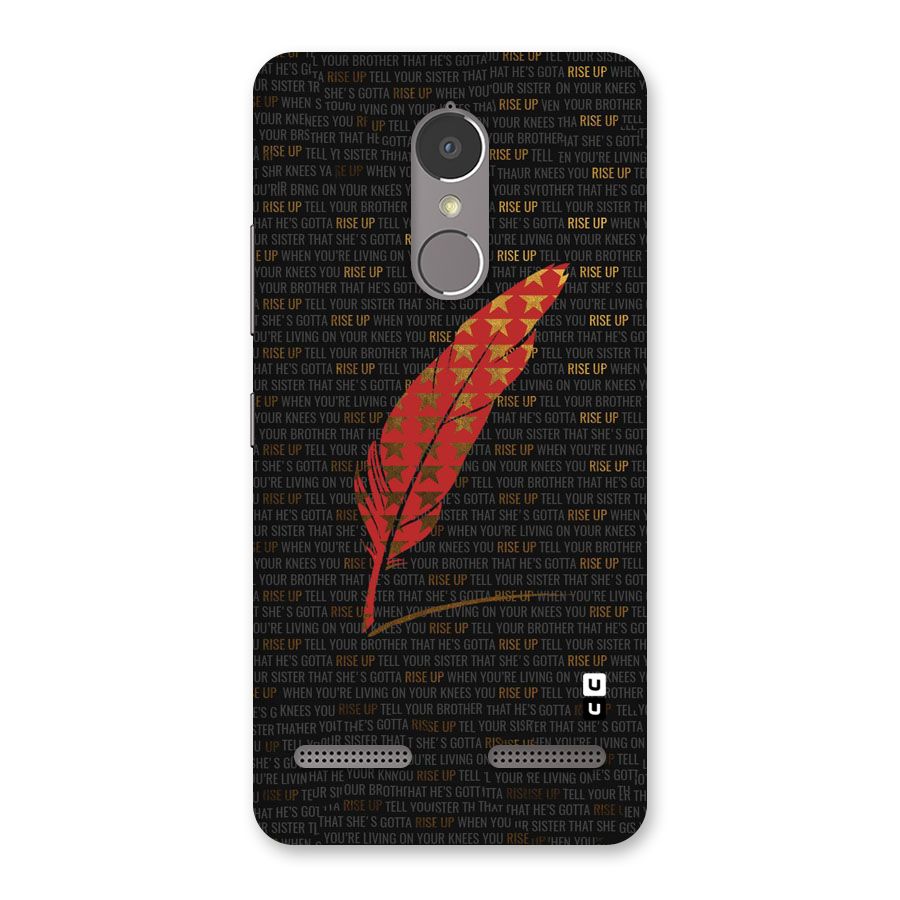 Rise Up Feather Back Case for Lenovo K6