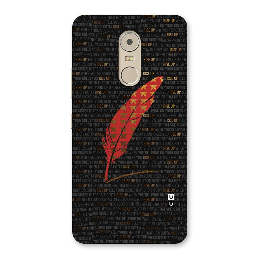 Rise Up Feather Back Case for Lenovo K6 Note
