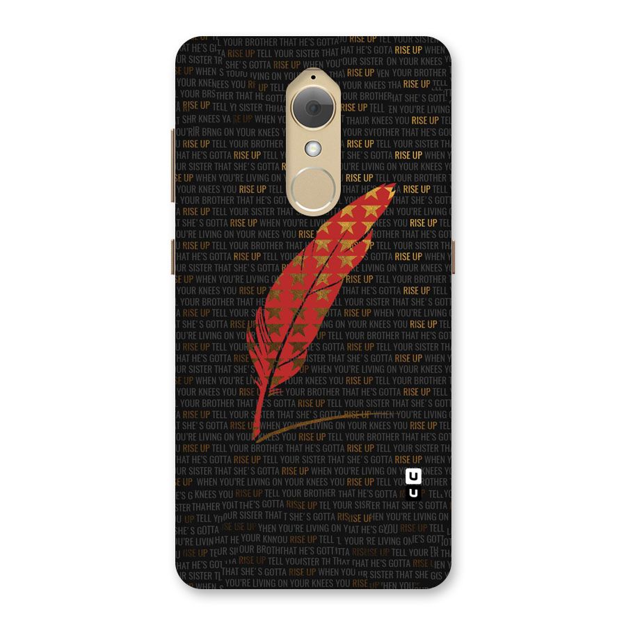 Rise Up Feather Back Case for Lenovo K8