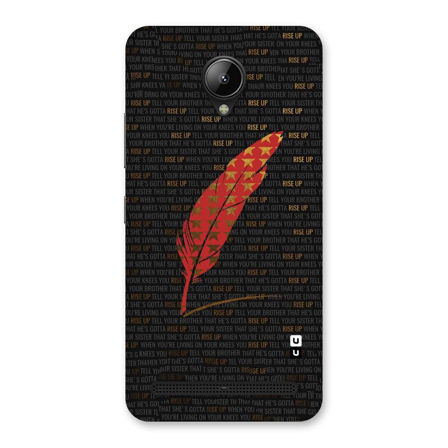 Rise Up Feather Back Case for Lenovo C2