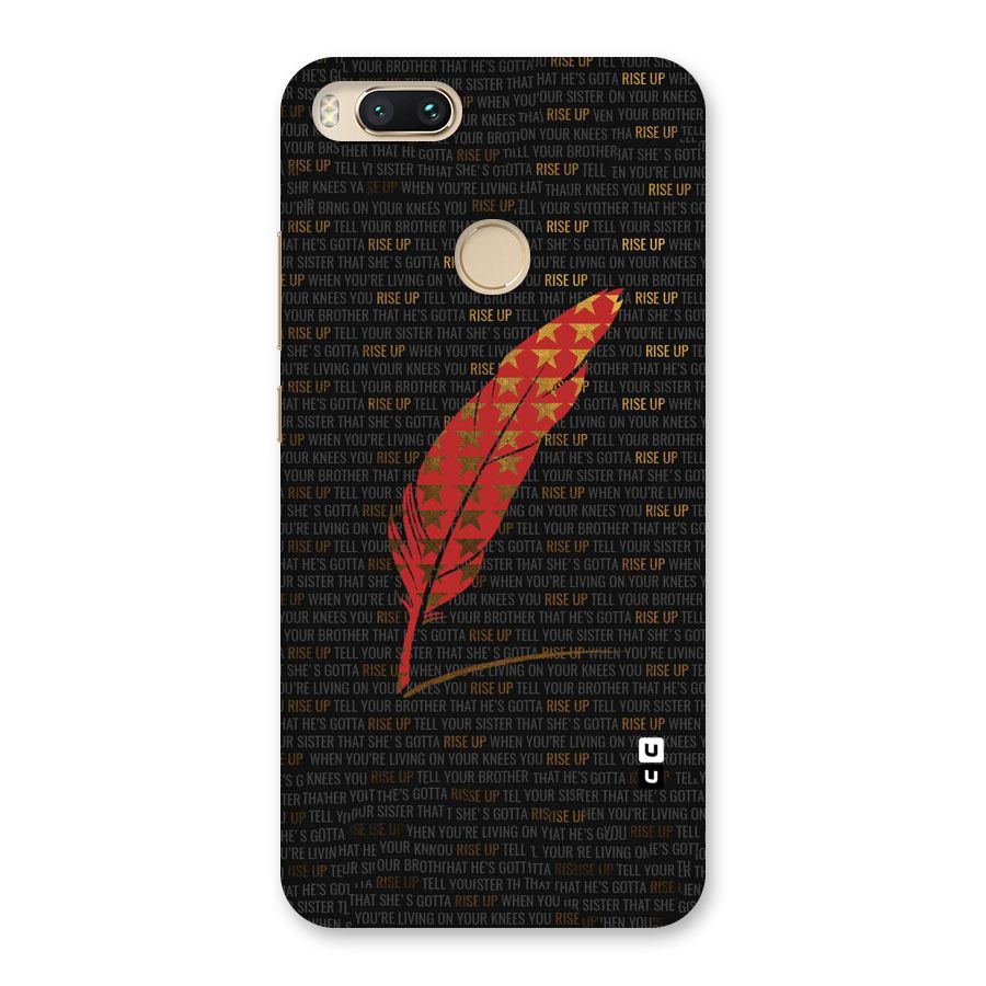 Rise Up Feather Back Case for Mi A1