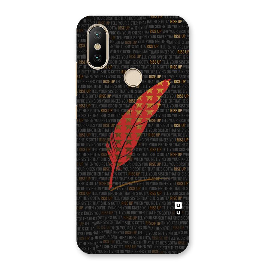 Rise Up Feather Back Case for Mi A2
