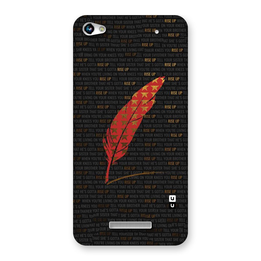 Rise Up Feather Back Case for Micromax Hue 2