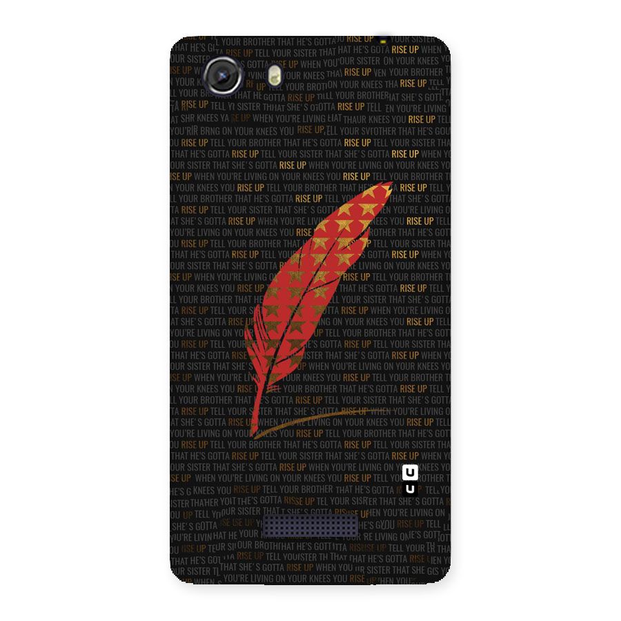 Rise Up Feather Back Case for Micromax Unite 3