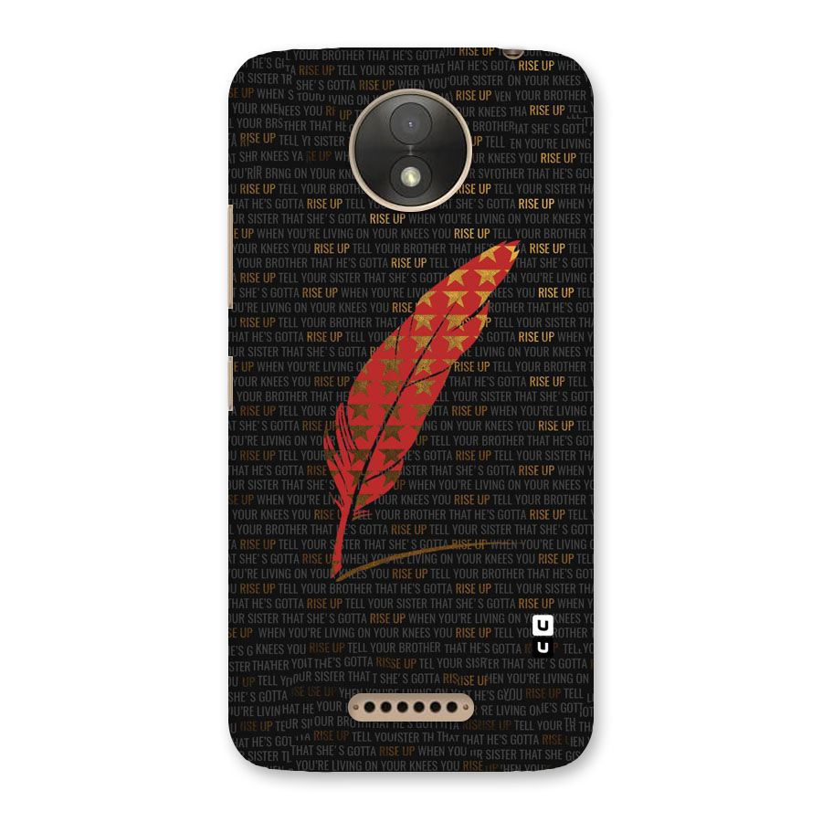 Rise Up Feather Back Case for Moto C Plus